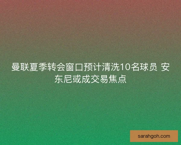 曼联夏季转会窗口预计清洗10名球员 安东尼或成交易焦点